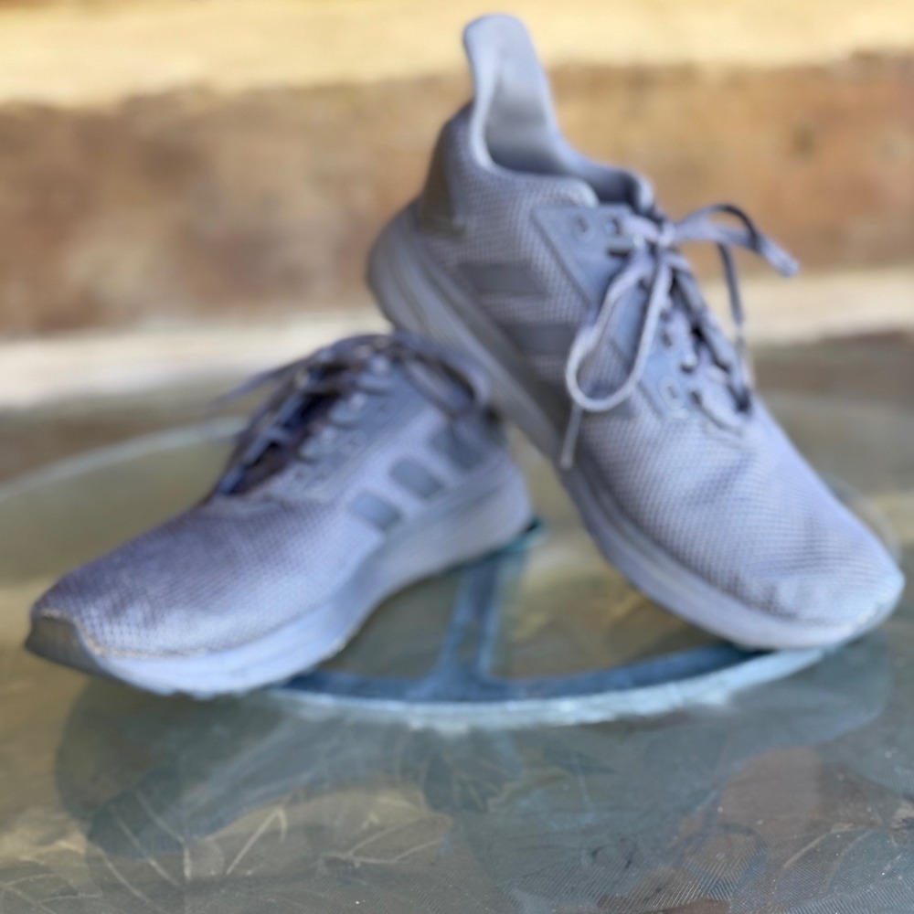 Adidas Duramo 9 Mens Running Shoes Grey Cloudfoam Sneakers Size 8.5/10‎ Women's